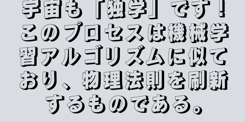 宇宙も「独学」です！このプロセスは機械学習アルゴリズムに似ており、物理法則を刷新するものである。