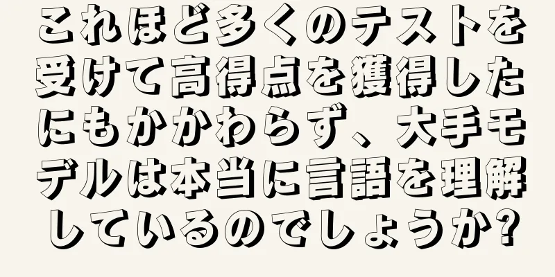 これほど多くのテストを受けて高得点を獲得したにもかかわらず、大手モデルは本当に言語を理解しているのでしょうか?