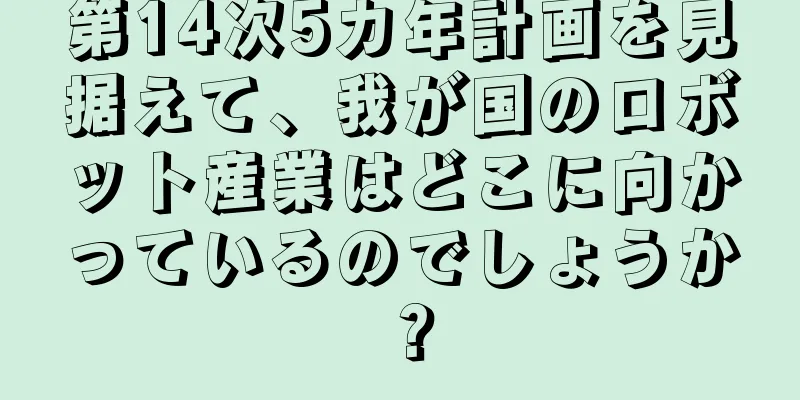 第14次5カ年計画を見据えて、我が国のロボット産業はどこに向かっているのでしょうか？