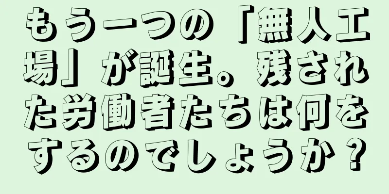 もう一つの「無人工場」が誕生。残された労働者たちは何をするのでしょうか？