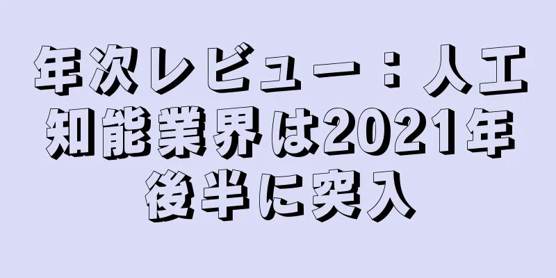 年次レビュー：人工知能業界は2021年後半に突入