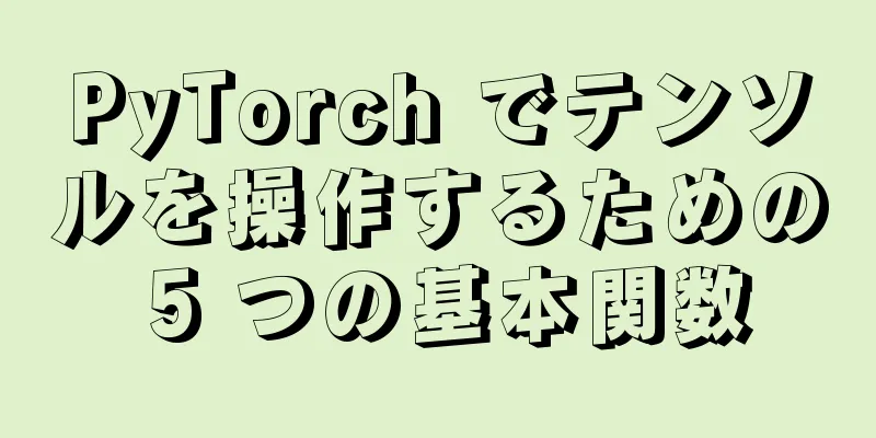 PyTorch でテンソルを操作するための 5 つの基本関数