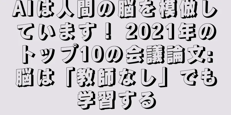 AIは人間の脳を模倣しています！ 2021年のトップ10の会議論文: 脳は「教師なし」でも学習する