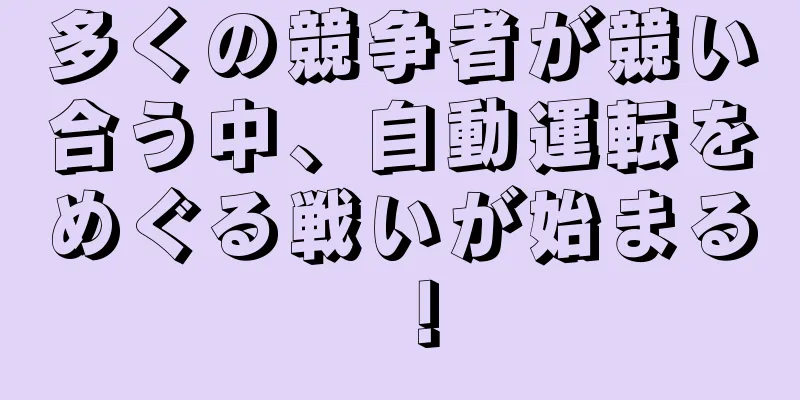 多くの競争者が競い合う中、自動運転をめぐる戦いが始まる！