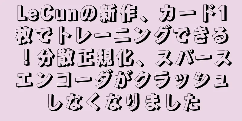 LeCunの新作、カード1枚でトレーニングできる！分散正規化、スパースエンコーダがクラッシュしなくなりました