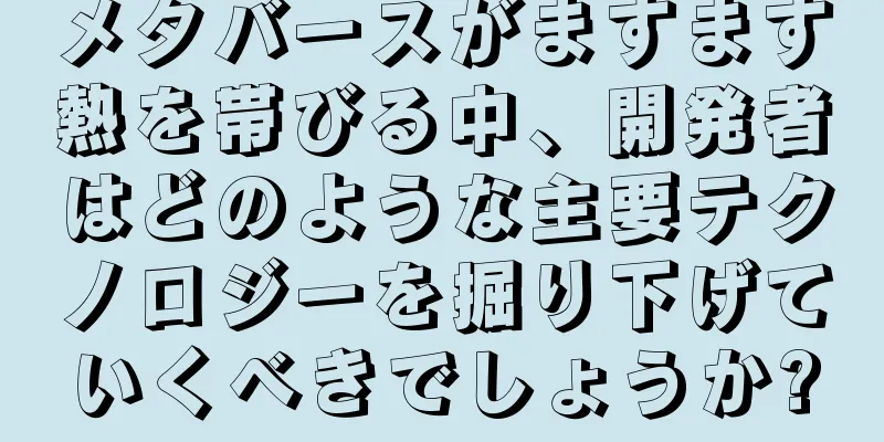 メタバースがますます熱を帯びる中、開発者はどのような主要テクノロジーを掘り下げていくべきでしょうか?
