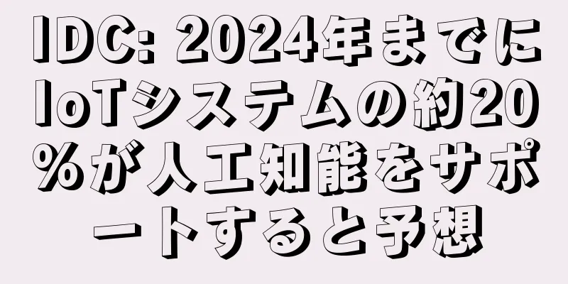 IDC: 2024年までにIoTシステムの約20%が人工知能をサポートすると予想