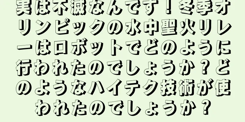 実は不滅なんです！冬季オリンピックの水中聖火リレーはロボットでどのように行われたのでしょうか？どのようなハイテク技術が使われたのでしょうか？