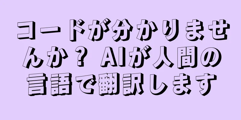 コードが分かりませんか？ AIが人間の言語で翻訳します