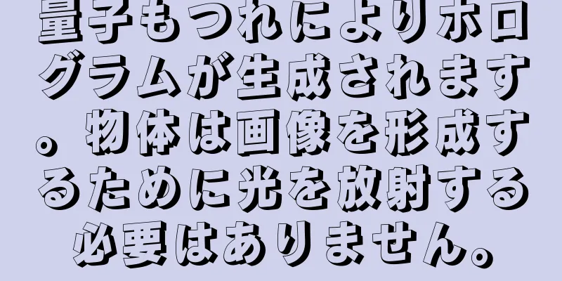 量子もつれによりホログラムが生成されます。物体は画像を形成するために光を放射する必要はありません。