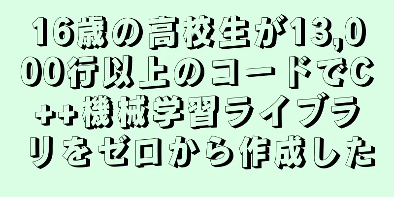 16歳の高校生が13,000行以上のコードでC++機械学習ライブラリをゼロから作成した