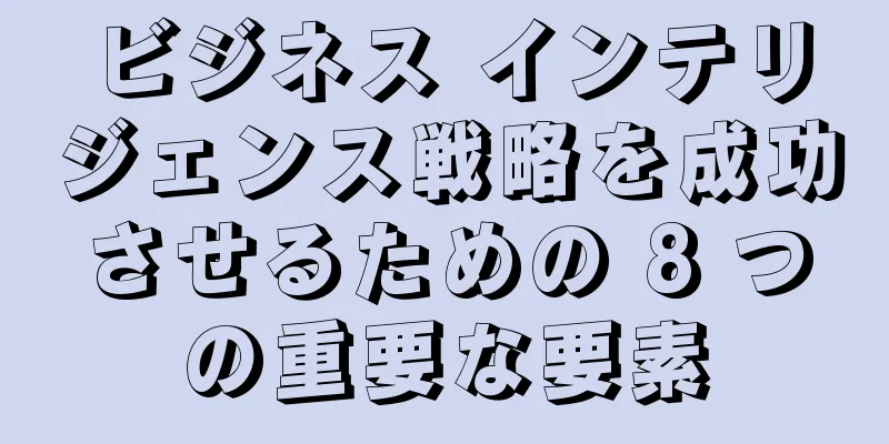 ビジネス インテリジェンス戦略を成功させるための 8 つの重要な要素