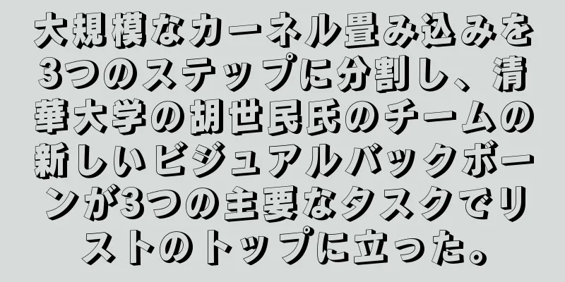 大規模なカーネル畳み込みを3つのステップに分割し、清華大学の胡世民氏のチームの新しいビジュアルバックボーンが3つの主要なタスクでリストのトップに立った。