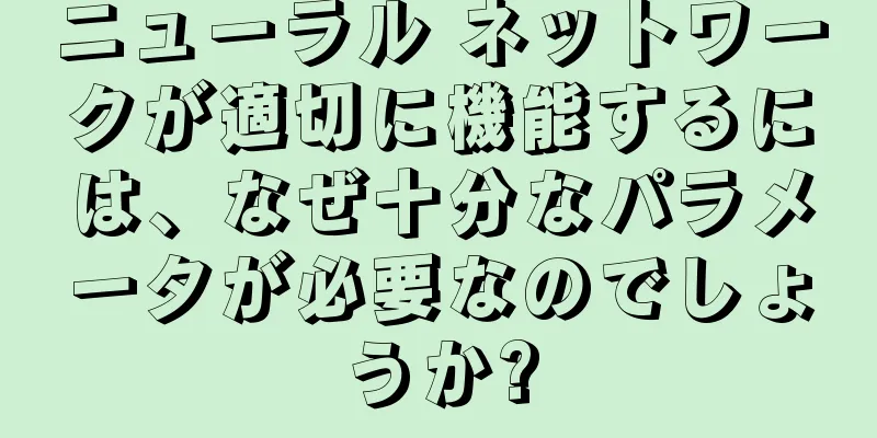 ニューラル ネットワークが適切に機能するには、なぜ十分なパラメータが必要なのでしょうか?
