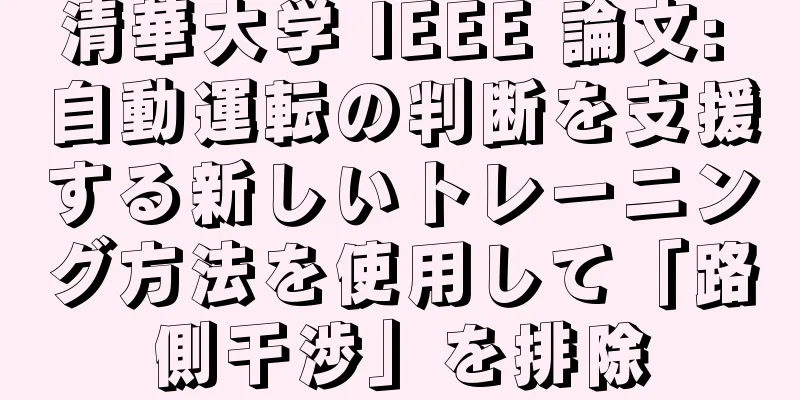 清華大学 IEEE 論文: 自動運転の判断を支援する新しいトレーニング方法を使用して「路側干渉」を排除