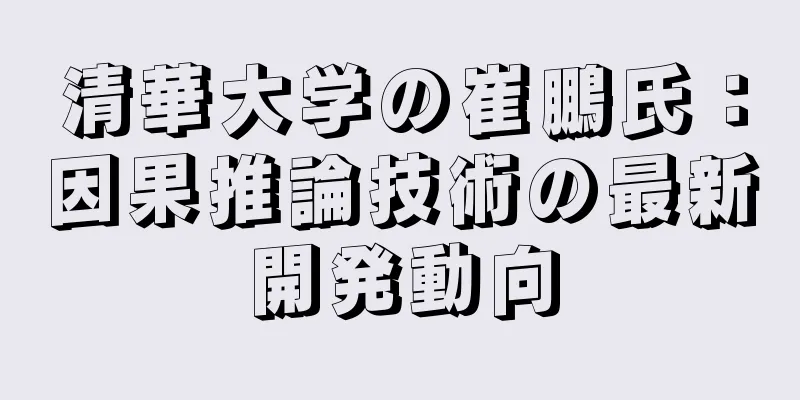 清華大学の崔鵬氏：因果推論技術の最新開発動向