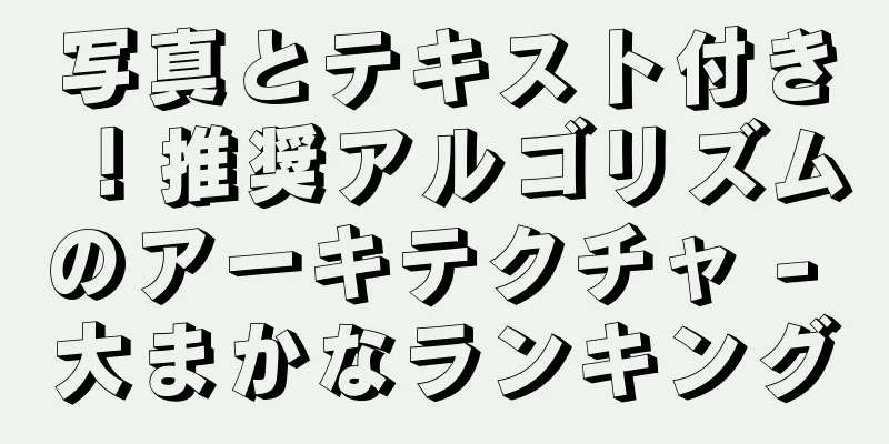 写真とテキスト付き！推奨アルゴリズムのアーキテクチャ - 大まかなランキング