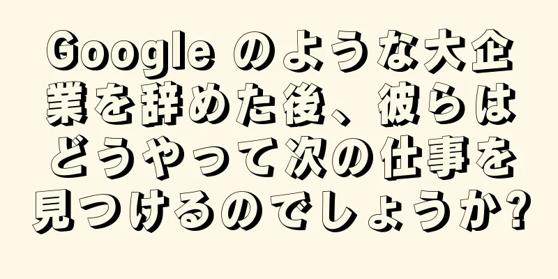 Google のような大企業を辞めた後、彼らはどうやって次の仕事を見つけるのでしょうか?