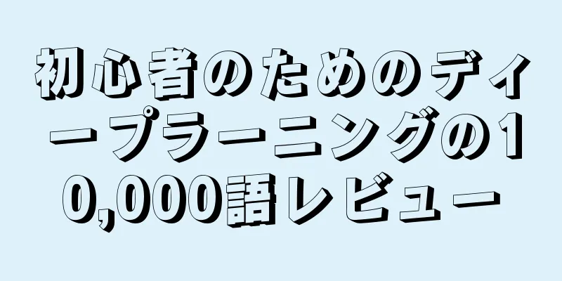 初心者のためのディープラーニングの10,000語レビュー