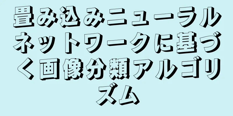 畳み込みニューラルネットワークに基づく画像分類アルゴリズム