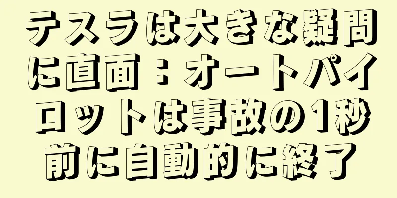 テスラは大きな疑問に直面：オートパイロットは事故の1秒前に自動的に終了