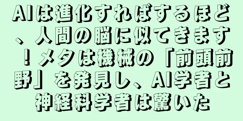 AIは進化すればするほど、人間の脳に似てきます！メタは機械の「前頭前野」を発見し、AI学者と神経科学者は驚いた
