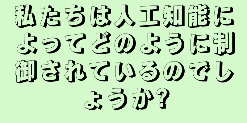 私たちは人工知能によってどのように制御されているのでしょうか?