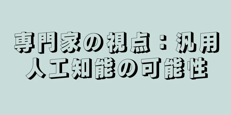 専門家の視点：汎用人工知能の可能性