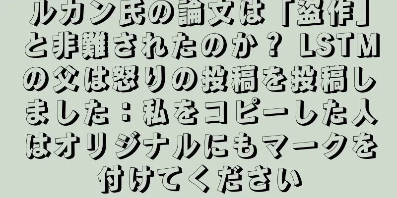 ルカン氏の論文は「盗作」と非難されたのか？ LSTMの父は怒りの投稿を投稿しました：私をコピーした人はオリジナルにもマークを付けてください