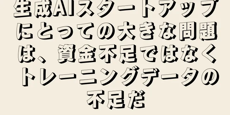 生成AIスタートアップにとっての大きな問題は、資金不足ではなくトレーニングデータの不足だ