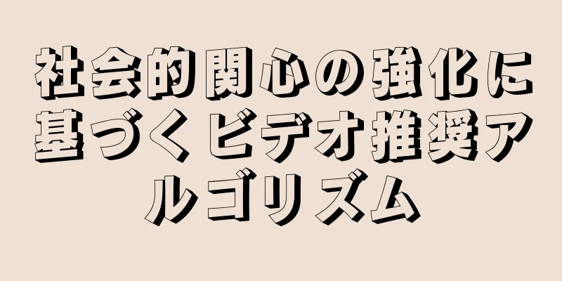 社会的関心の強化に基づくビデオ推奨アルゴリズム
