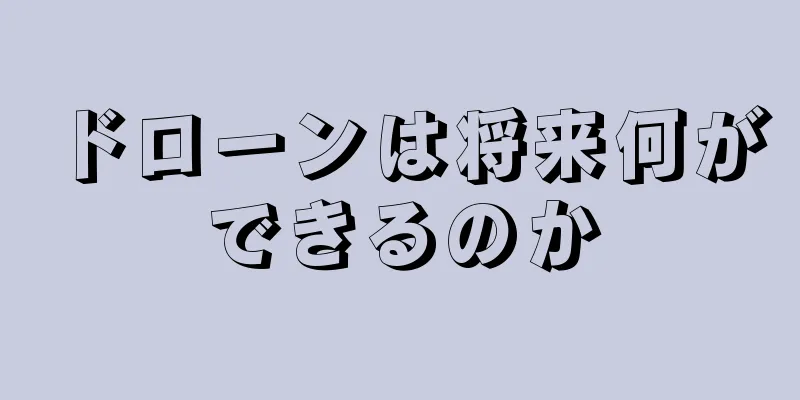 ドローンは将来何ができるのか