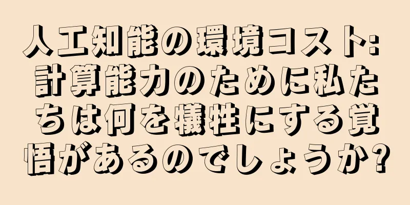 人工知能の環境コスト: 計算能力のために私たちは何を犠牲にする覚悟があるのでしょうか?