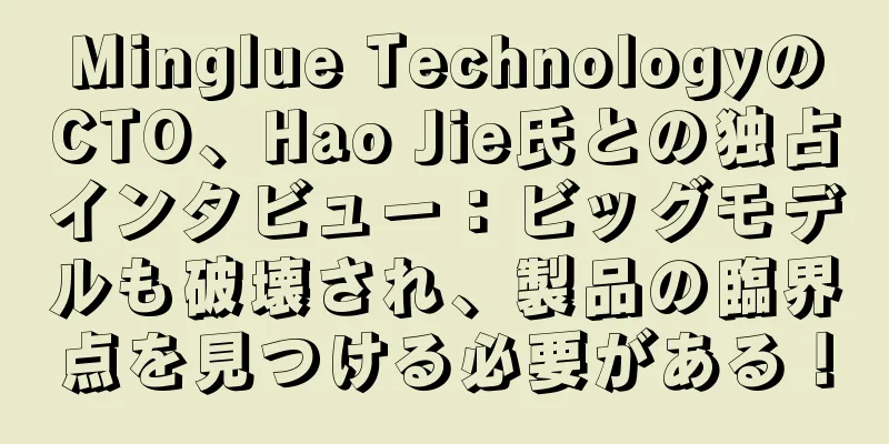Minglue TechnologyのCTO、Hao Jie氏との独占インタビュー：ビッグモデルも破壊され、製品の臨界点を見つける必要がある！