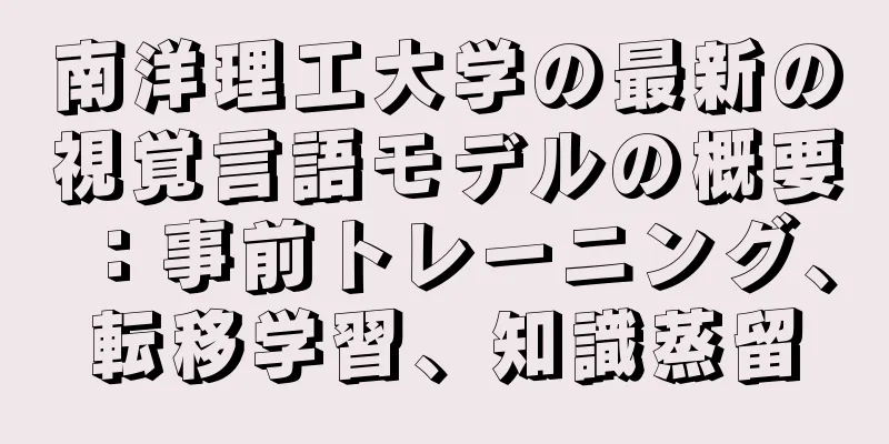 南洋理工大学の最新の視覚言語モデルの概要：事前トレーニング、転移学習、知識蒸留