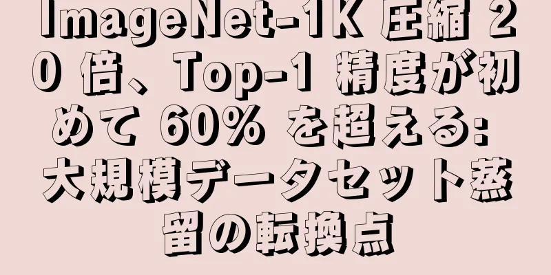 ImageNet-1K 圧縮 20 倍、Top-1 精度が初めて 60% を超える: 大規模データセット蒸留の転換点