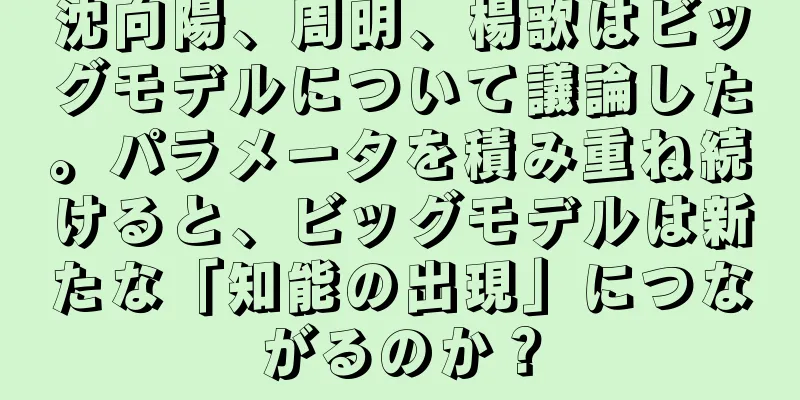 沈向陽、周明、楊歌はビッグモデルについて議論した。パラメータを積み重ね続けると、ビッグモデルは新たな「知能の出現」につながるのか？