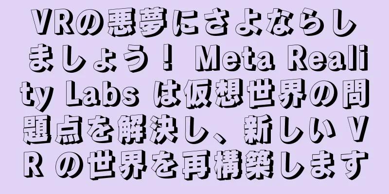 VRの悪夢にさよならしましょう！ Meta Reality Labs は仮想世界の問題点を解決し、新しい VR の世界を再構築します