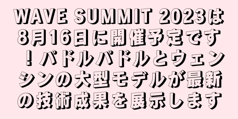 WAVE SUMMIT 2023は8月16日に開催予定です！パドルパドルとウェンシンの大型モデルが最新の技術成果を展示します