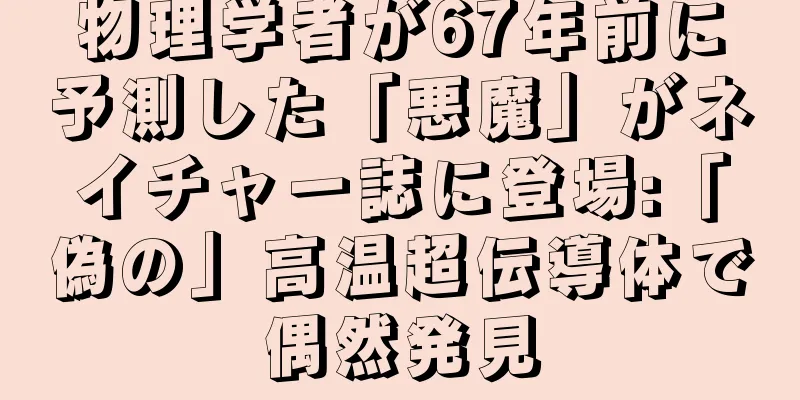 物理学者が67年前に予測した「悪魔」がネイチャー誌に登場:「偽の」高温超伝導体で偶然発見