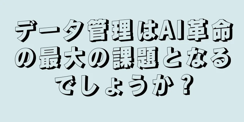 データ管理はAI革命の最大の課題となるでしょうか？