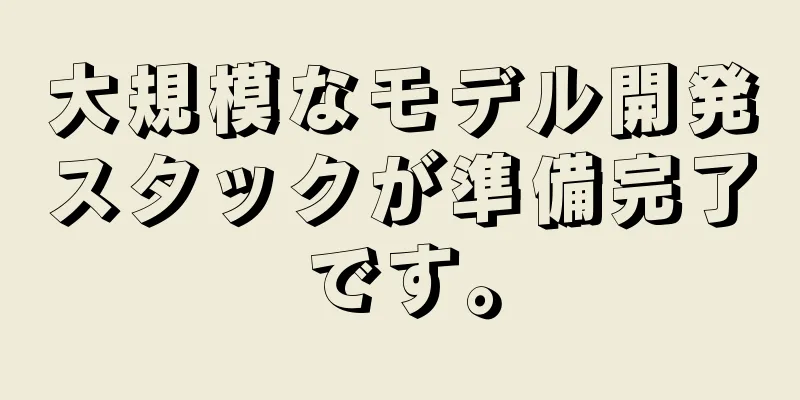 大規模なモデル開発スタックが準備完了です。