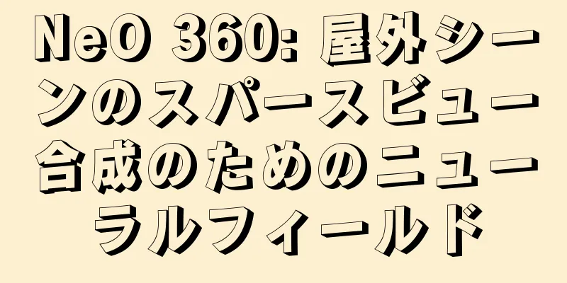 NeO 360: 屋外シーンのスパースビュー合成のためのニューラルフィールド