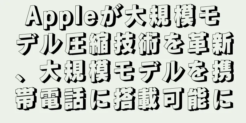 Appleが大規模モデル圧縮技術を革新、大規模モデルを携帯電話に搭載可能に