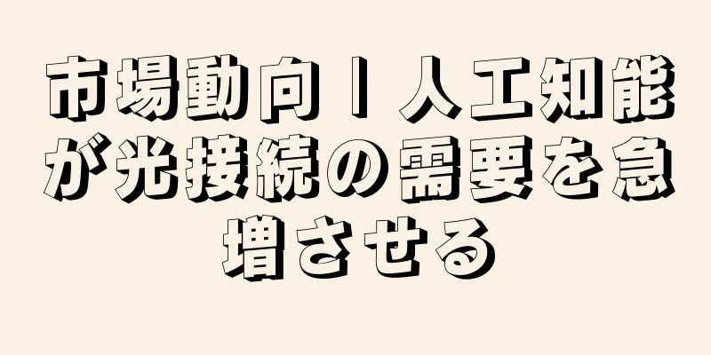 市場動向 | 人工知能が光接続の需要を急増させる