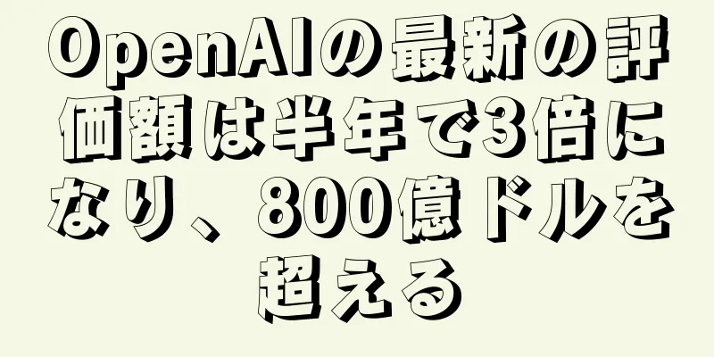 OpenAIの最新の評価額は半年で3倍になり、800億ドルを超える