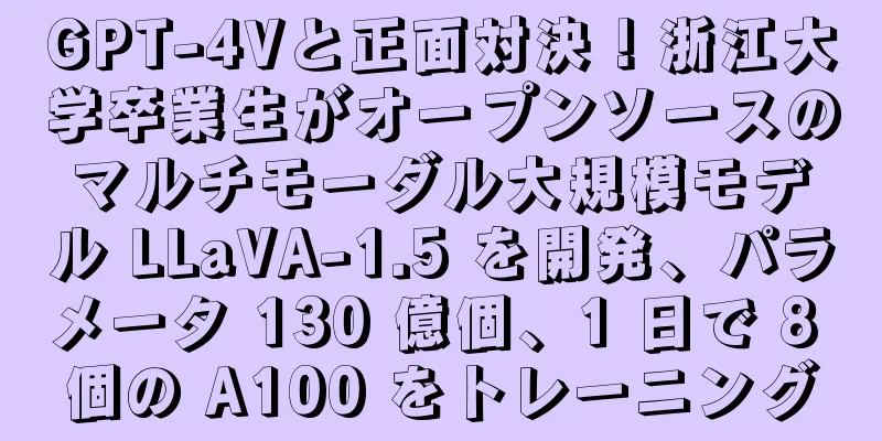 GPT-4Vと正面対決！浙江大学卒業生がオープンソースのマルチモーダル大規模モデル LLaVA-1.5 を開発、パラメータ 130 億個、1 日で 8 個の A100 をトレーニング