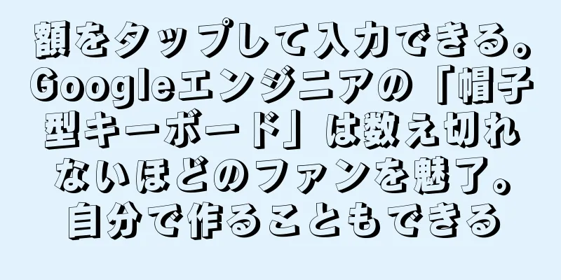 額をタップして入力できる。Googleエンジニアの「帽子型キーボード」は数え切れないほどのファンを魅了。自分で作ることもできる