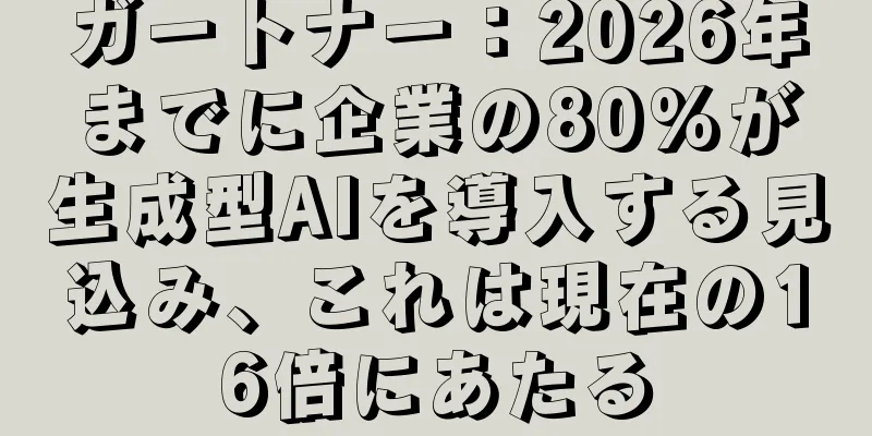 ガートナー：2026年までに企業の80%が生成型AIを導入する見込み、これは現在の16倍にあたる