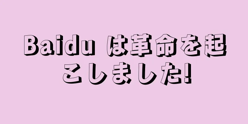 Baidu は革命を起こしました!